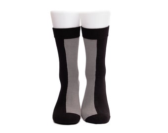 division - black/grey mismatched socks