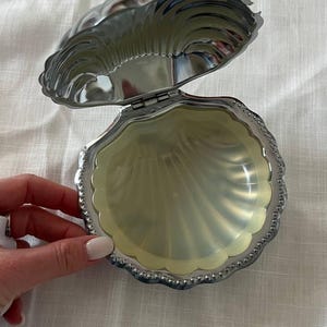 Boîte à bijoux vintage élégante en forme de coquillage