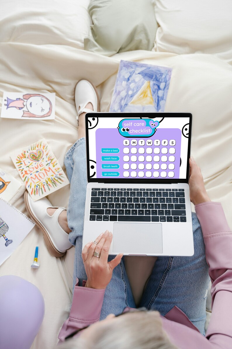 Emoticare Mood Tracker Printable Self-love Journal & Digital Planner ...