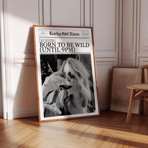 Drukowana ścienna sztuka gazety - Born to be Wild (do godz. 21:00) | Wystrój z gazety Dopamine | Podstawowe wyposażenie pokoju w akademiku Wystrój mieszkania studenckiego