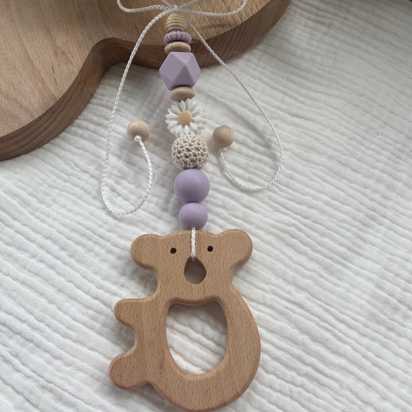 Maxi Cosi pendant, stroller chain, pendant baby seat koala bear flower