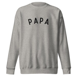 Papa-sweater met ronde hals - geborduurd opa-, papa- en opa-sweater
