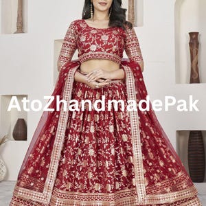 Beautiful zari and sequins embroiderd work indian outfit, Semi stitched Lehenga, embroidery lehenga, lehenga for women, bridesmaid lehenga