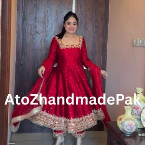 Red Anarkali Suit ,Red Anarkali Silk Cotton , Anarkali Dress, Indian Ethnic Wear, Traditional Festival Outfit, Party Wear Anarkali