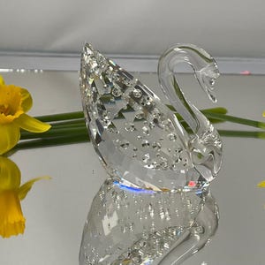 Crystal Swan - Swarovski - Centennial Figurine - Vintage - Decorative