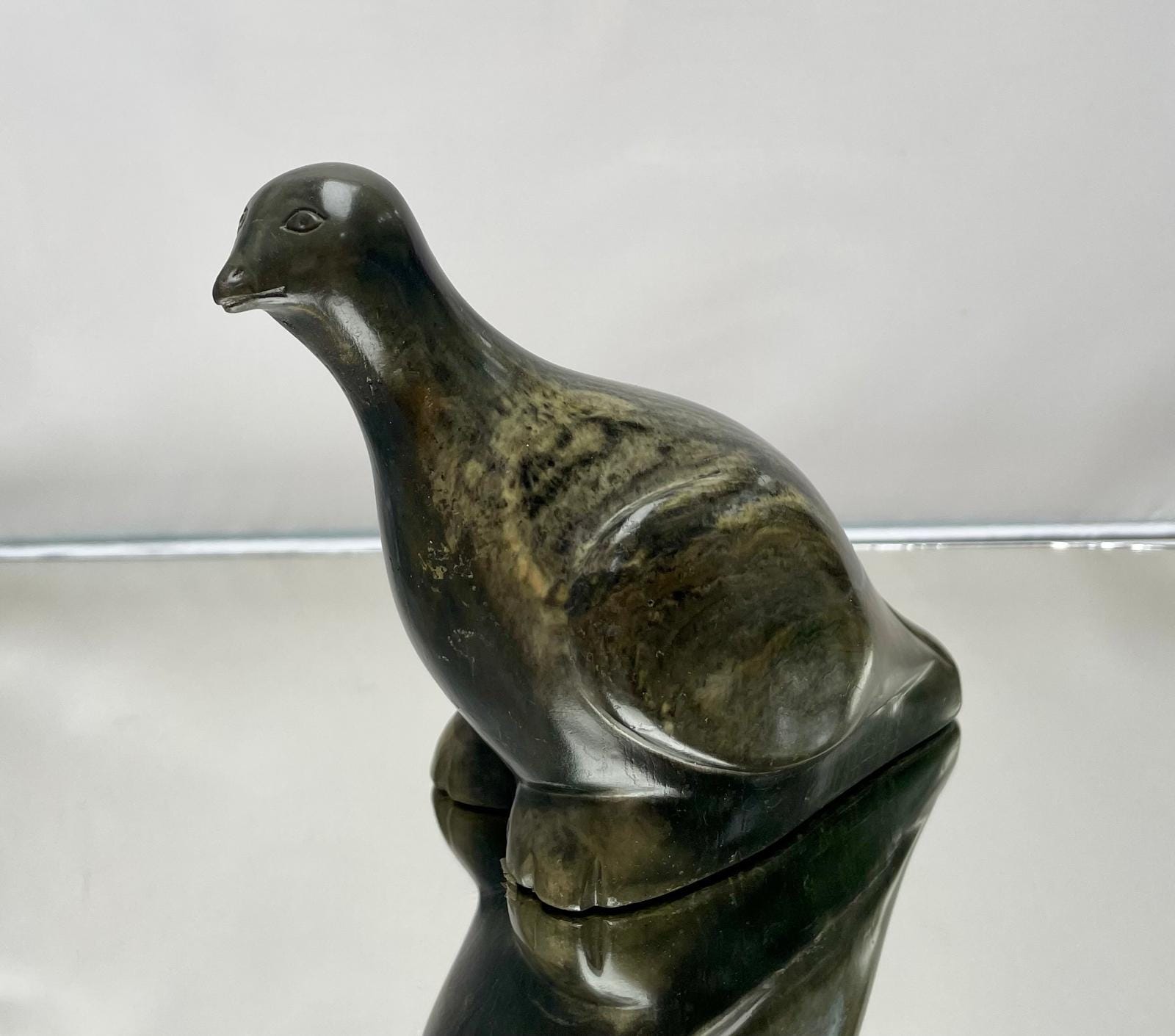 Vintage Thorn Arts Bear Carved Sculpture Soapstone Signed