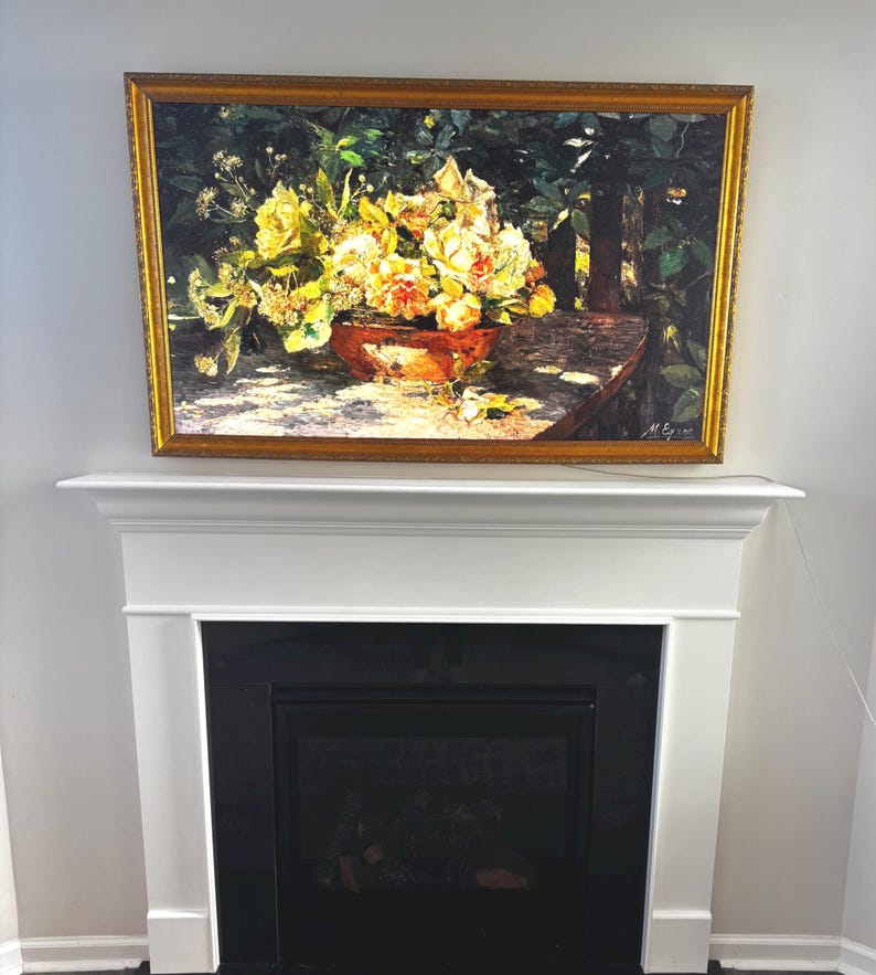 Modern Gold Samsung Frame TV Bezel - Handmade Wood TV Frame, Easy Install image 4