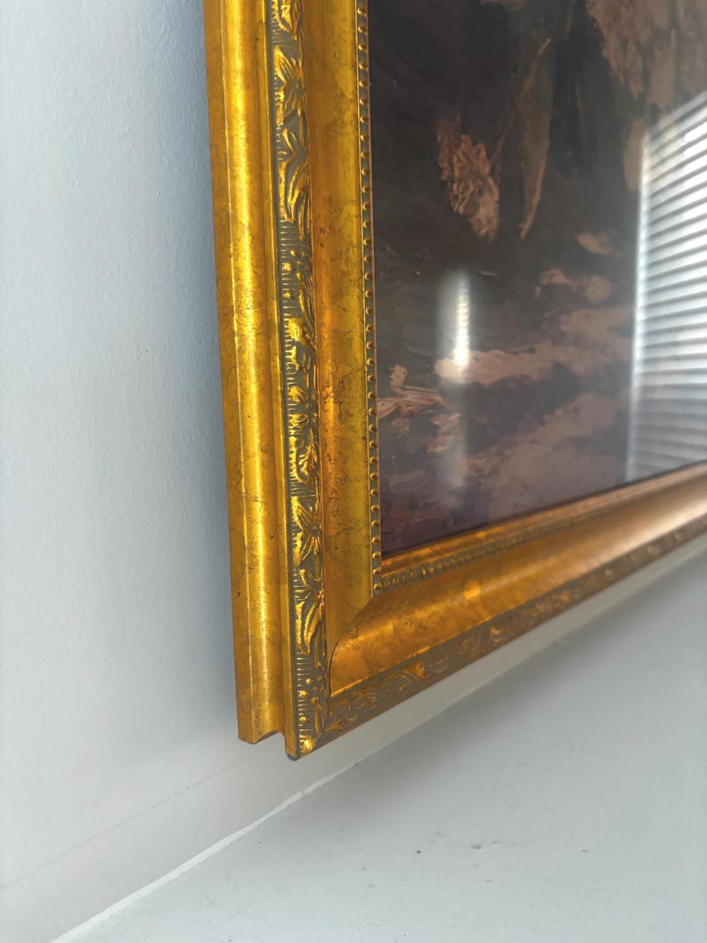 Modern Gold Samsung Frame TV Bezel - Handmade Wood TV Frame, Easy Install image 3
