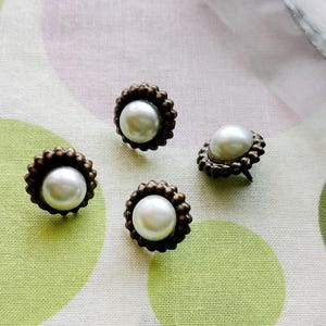 Antique Bronze Ribbed Pearl Brads 16 MM (5/8 inch) in size