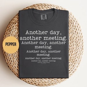 Another Day Another Meeting T-Shirt, Funny Office Gifts, Work From Home Shirt, Corporate Humor Tee, Office Life Apparel, Corporate Meme Tee