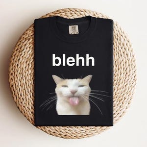 Blehh Shirt, Funny Meme Shirt, Vintage Metal Band Shirt, Cat Lover Shirt, Alt Clothing, Funny Tee, Blegh, Heavy Metal, Weirdcore, Cat Owner