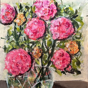Abstract floral still life flowers in vase