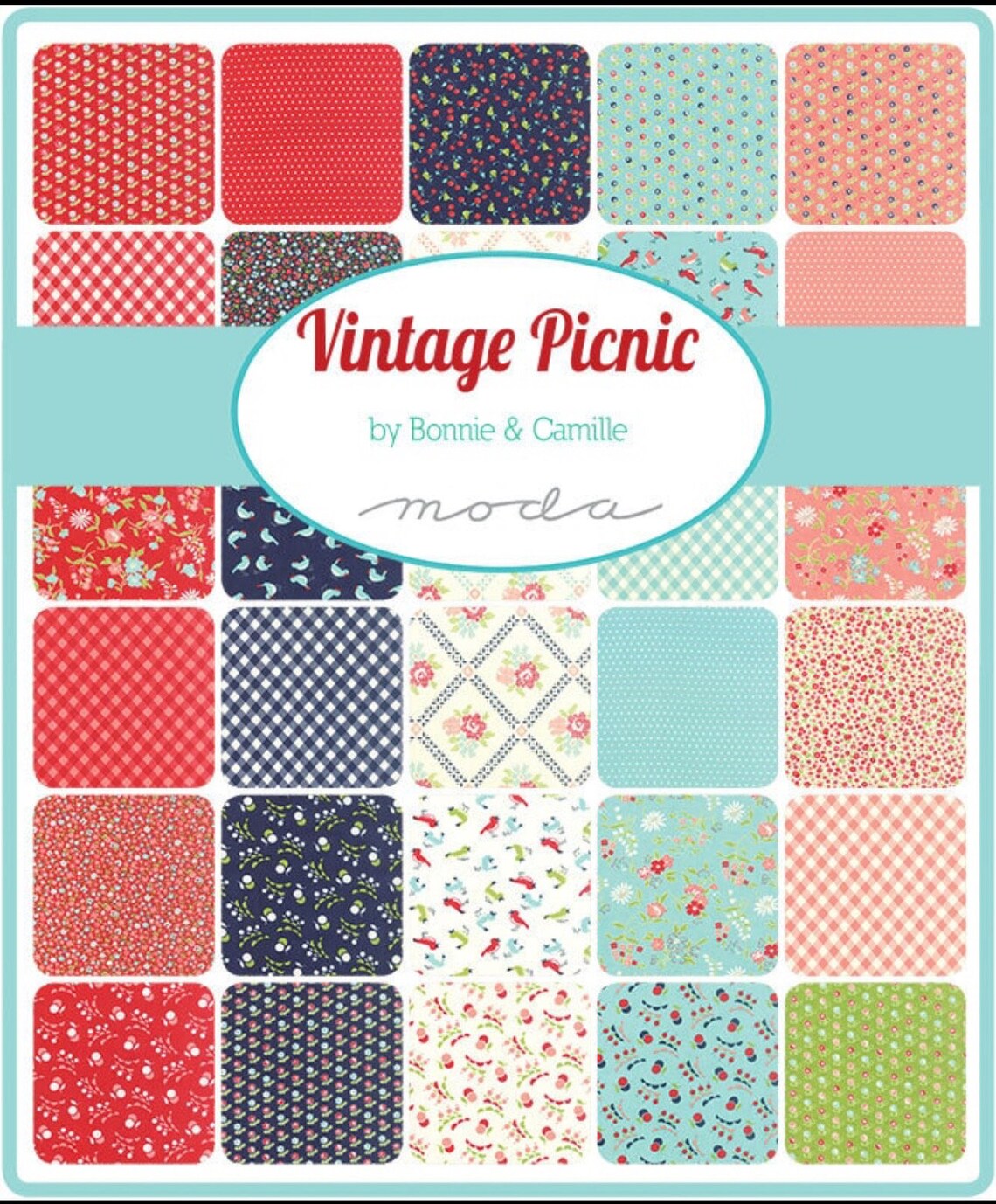 Vintage Picnic Jelly Roll by Bonnie and Camille for Moda Etsy