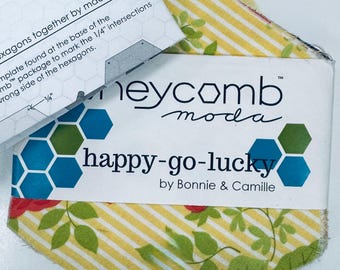 Happy-Go-Lucky by Bonnie & Camille for Moda - Honeycomb - OOP, hard to find