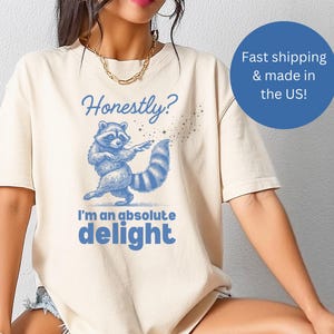 Sarcastic Raccoon T Shirt | Retro Meme Shirt | Funny Trash Panda Gift for Best Friends