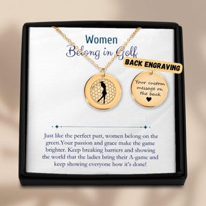 Golf Lover Necklace, Custom 18K Gold Plated Jewelry, Personalized Gift for Her, Golf Gift for her, Christmas Gift for Mom, Mothers Day Gift