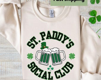 Sudadera del equipo de bebedores de San Patricio / Camiseta del grupo para ir de bar en bar irlandés / Camiseta del club social de San Patricio para amantes de la cerveza