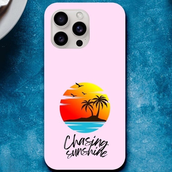 Summer Beach iPhone-Hülle, Chasing Sunshine, Trending Now, Pink