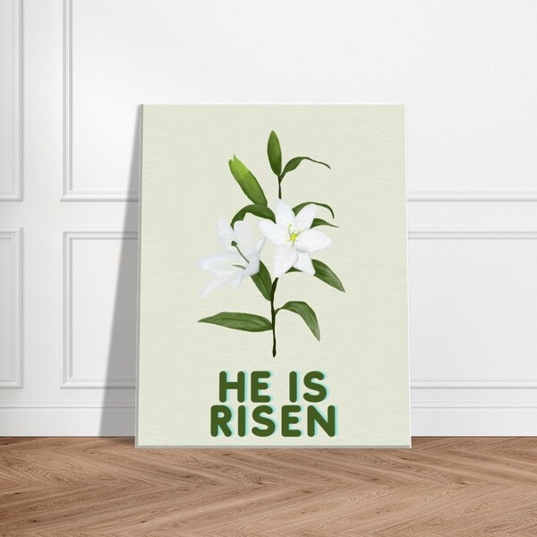 He is Risen Canvas Wall Art Etsy