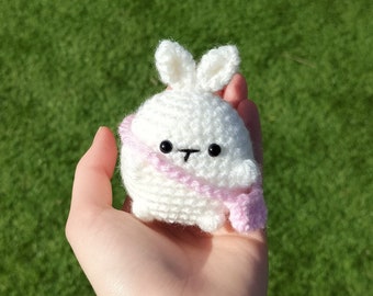 Konijntje met een zak gehaakte Plushie Amigurumi knuffeldier