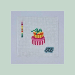 fancy boxes needlepoint canvas | hand-painted & stitch-painted on 18-mesh