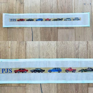 CUSTOM BELT + CUMMERBUND | needlepoint canvas | hand-painted & stitch-painted on 18-mesh