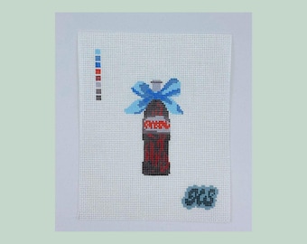 cokette needlepoint canvas | hand-painted & stitch-painted on 18-mesh