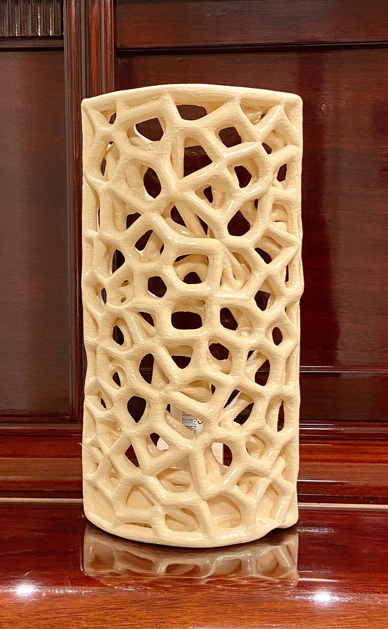 Lampada stampata in 3D Design Voronoi Paralume ramificato immagine 4