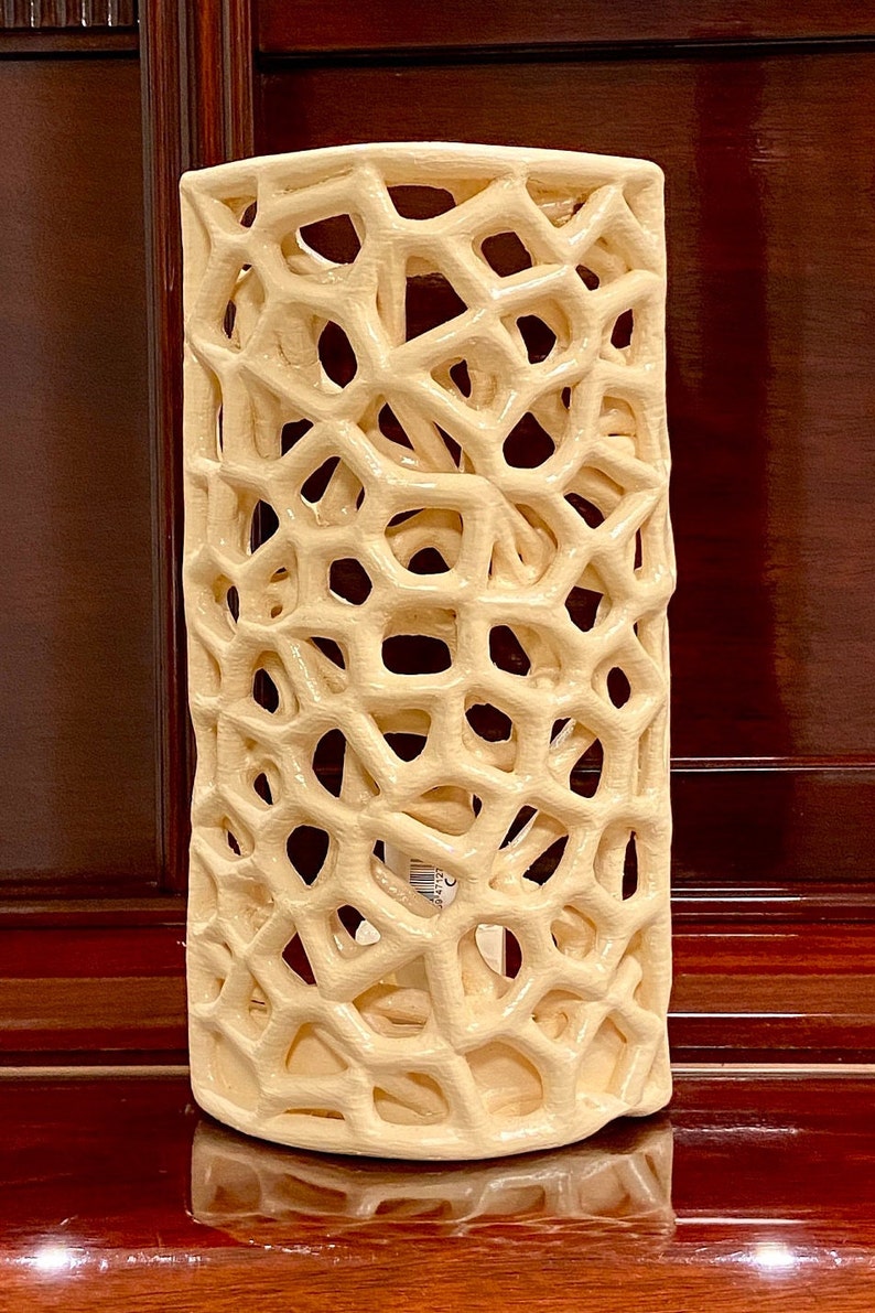 Lampada stampata in 3D Design Voronoi Paralume ramificato immagine 3