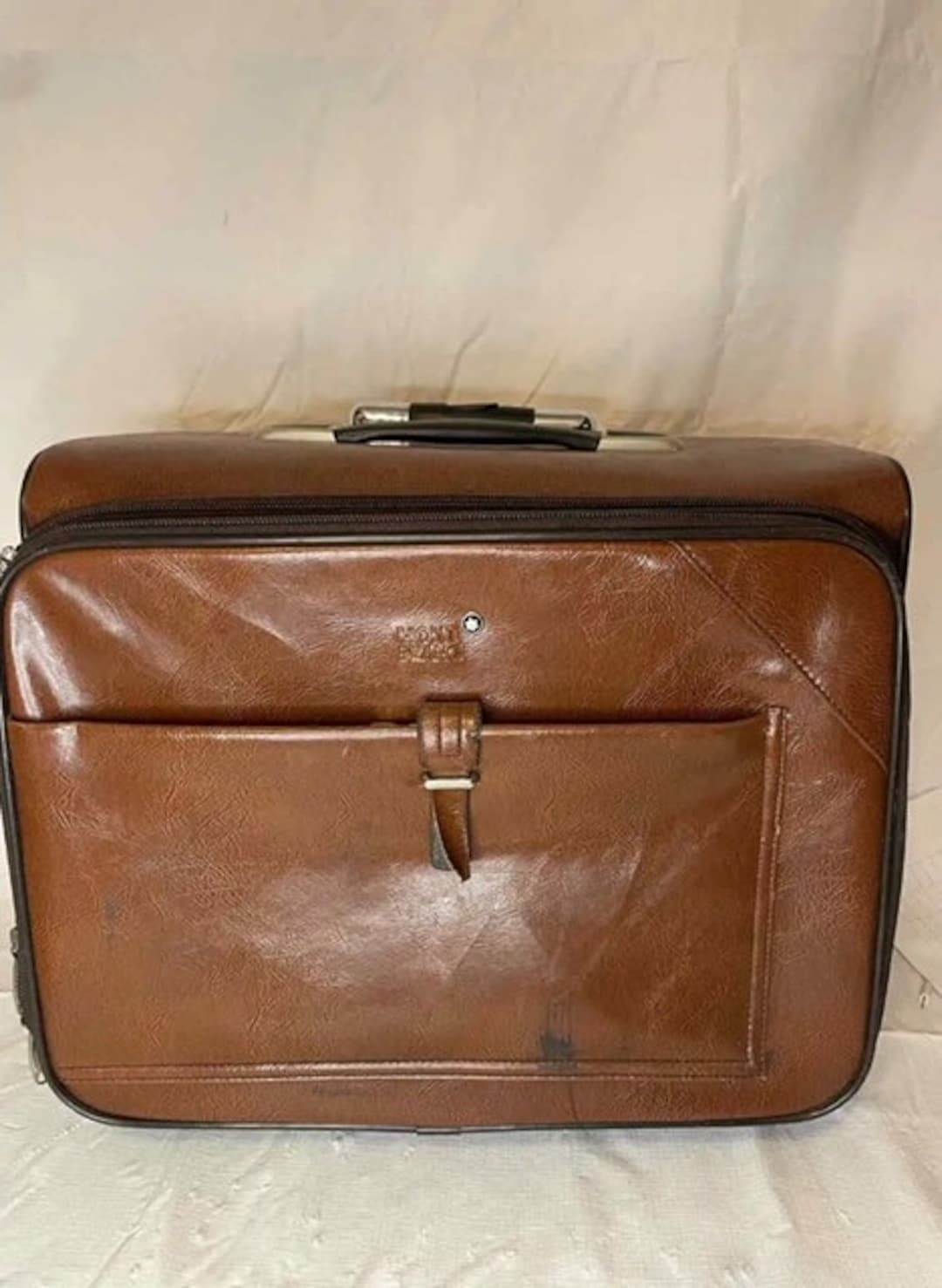 Vintage Mont Blanc Document Bad on Wheels Luggage 19x16x9