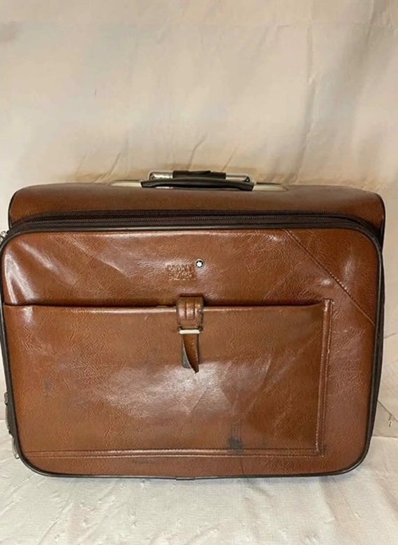 Vintage Mont Blanc Document Bad on Wheels Luggage 19x16x9