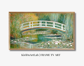 Cornice TV Samsung Primavera Arte Vintage Primavera Paesaggio Dipinto a olio Villaggio Rustico Primavera Fiori di campo Decorazione fattoria Cornice TV Impressionismo