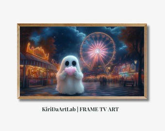 Moody Halloween Art, Ghost Painting Frame Tv Art, Dark Academia, Gothic Artwork, Dark Cottagecore, Fall Samsung Frame TV Art, Funny