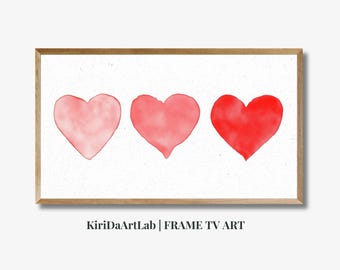Samsung Frame Tv Art Valentine, Pale Hearts Love Digital Art For Tv, Valentines Day, Hearts Frame Tv Art, Instant Download, Lg Frame Tv