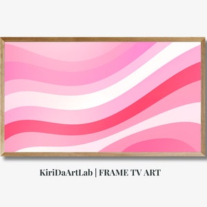 Samsung Frame TV Art Pink Wavy, Pink Pastel Textured Art, Modern TV Art, Instant Download, TV Wallpaper, Digital Download, Gradient Pink