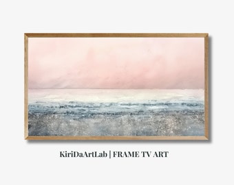 Samsung Frame TV Art, Abstract Landscape Drawing, Abstract Art, Digital Download for Samsung Frame, Samsung Art TV Pink, Digital Download