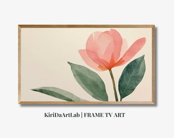 Frame Tv Spring Art, Soft Floral Digital Download Art File, Tulip Art for Frame Tv, Spring Flower Decor, Simple Floral Posters, Modern