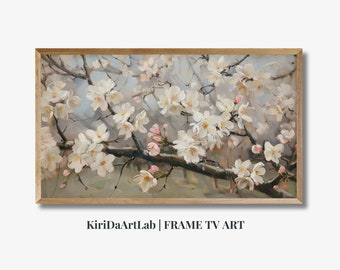 Samsung Frame Tv Art Cherry, Frame Tv Art Spring, Art For Frame Tv Summer, Apple Tree Blossoms, Instant Download, Blooming Flowers