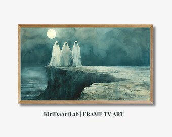Frame TV Art File, Halloween Frame TV Art, Ghost Art, Frame TV Halloween, Ghost Decor, Neutral Halloween, Fall Art, Vintage Landscape