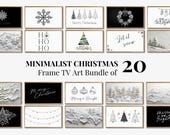 Minimalist Christmas Frame TV Art Set of 20, Samsung Frame Tv Art Winter, Bundle Digital Download, Textured Art Set, Xmas TV Art Collection