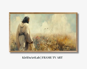 Samsung Frame TV Art, Spring Painting, Digital Download Frame TV, Spring Frame TV Art, Jesus Inspired Home Christian Decor, Catholic Decor