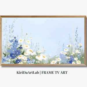 Frame TV Art Summer Wildflowers, Samsung Frame TV Art Field Of Flowers, Country Farmhouse Cottage TV Art,  Colorful Digital Download for Tv