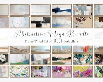Samsung Frame TV Art Bundle Set of 100, Frame TV Art Textured Neutral Oil Painting Artwork, Modern Neutral Abstract Tv Art, Instant Download