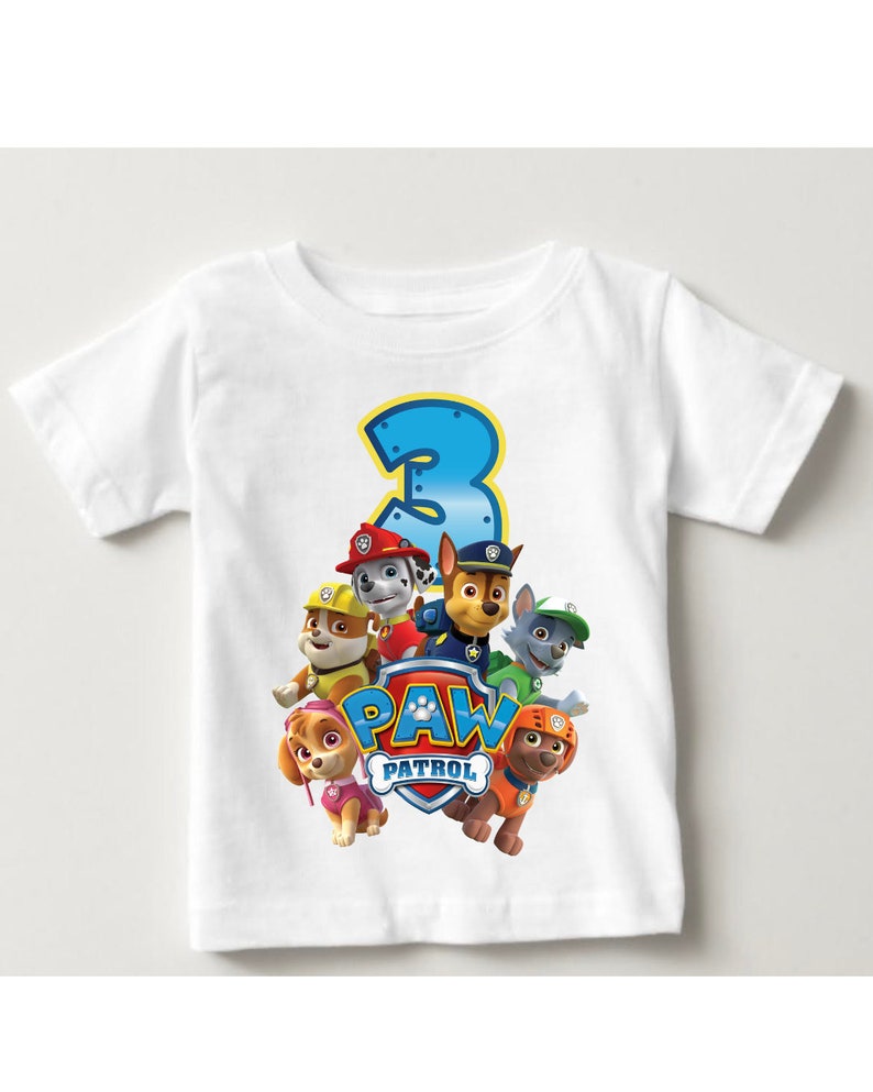 Kids Paw Patrol Birthday Shirt, Kids Custom Shirt, Kids Birthday Shirt