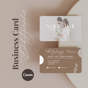 Business cards for photographers. Professional Etsy template for photography business cards. Visitekaartjes voor fotografen.