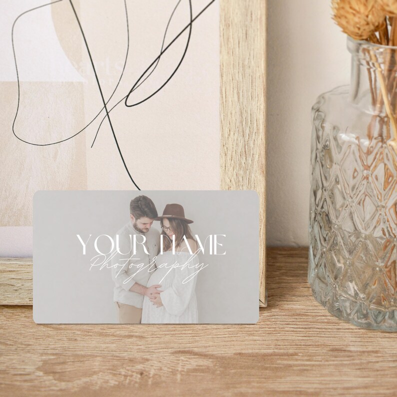 Business cards for photographers. Professional Etsy template for photography business cards.
