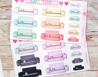 Hojas de pegatinas Cricut, pegatinas Cricut Explore, minipegatinas Cricut, juego de pegatinas para máquina Cricut, bullet journaling, Happy Planner