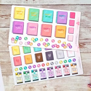 Planner Sticker Sheets, Planner Disk Stickers, Sticker Book Stickers, Mini Happy Planner Stickers, Planning Sticker Set, Bullet Journaling