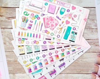 Hojas de pegatinas para manualidades y scrapbooking, paquete de 8 hojas de 4x7 pulgadas, perfectas para agendas y diarios.