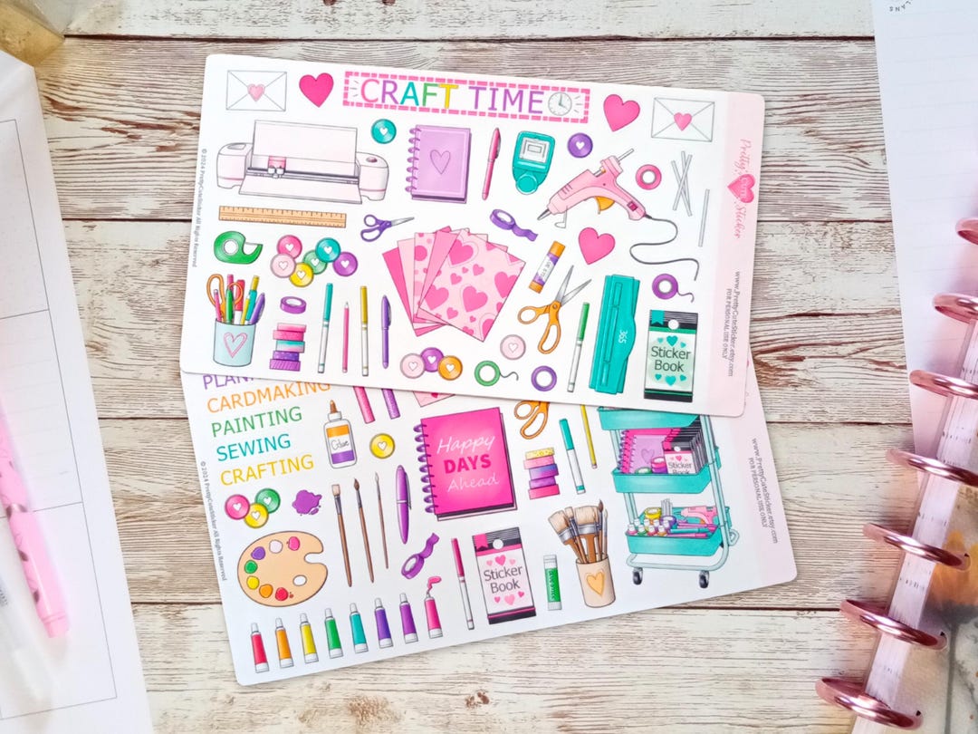 Craft Stickerrs Craft Room Sticker Sheets Planner Craft Stickers Scrapbook Stickers ...